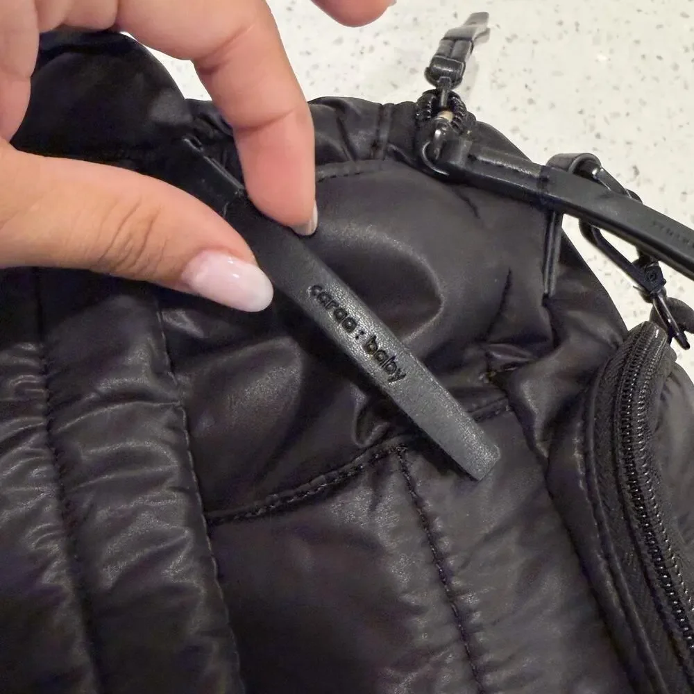 Caraa Baby Nylon Diaper Bag Backpack Insulated Bottle Pocket Travel in Black